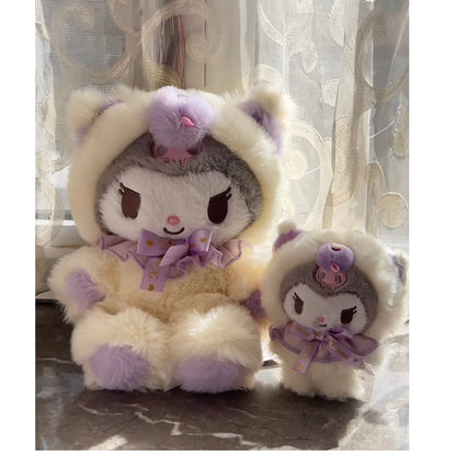 SANRIO | Kuromi Plush Doll Fluffy Toy 25×15×23cm (Fuwamosa Doll)