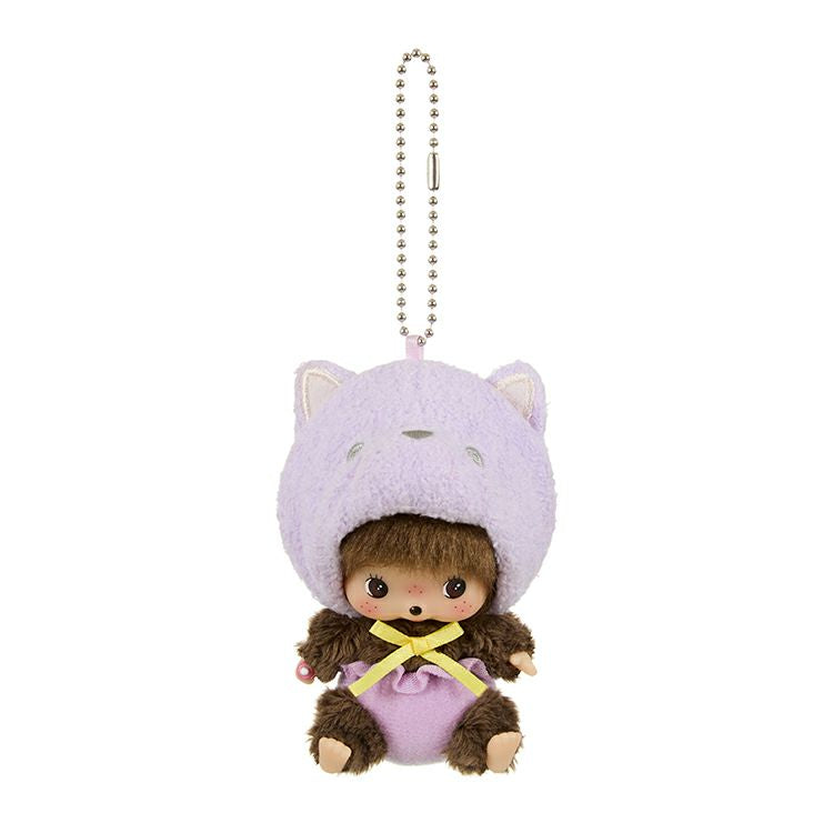 Monchhichi | Sekiguchi Bebichhichi Mascot Holder Plush KeyChain 13×6.5×7cm (Animaru/cat)