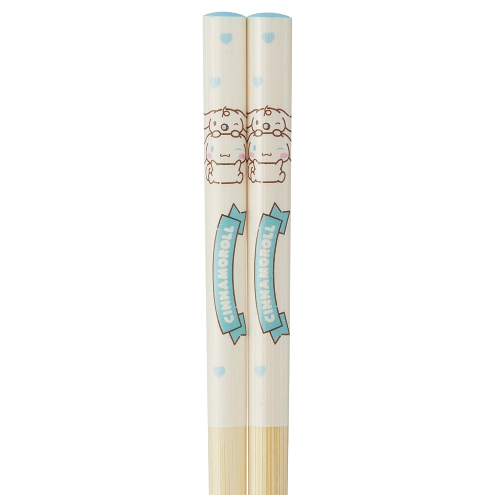 SANRIO | Cinnamoroll Ceramic Bowl 600ml and Bamboo chopsticks Set 21cm (Bowl - Dishwasher Safe)