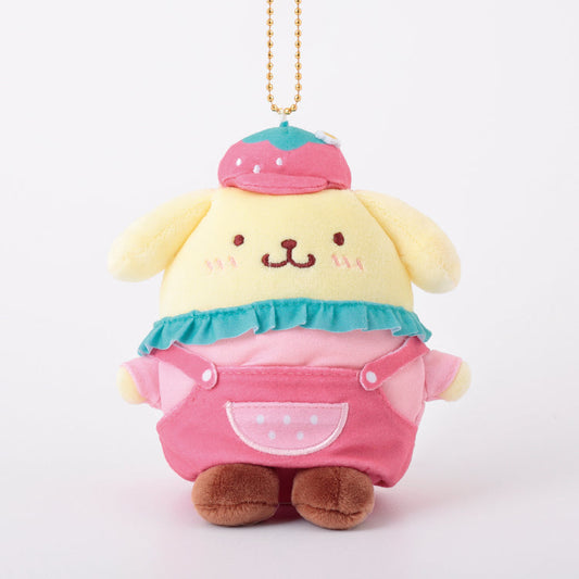 Sanrio | Pom Purin Plush Keychain Mascot Holder 10Cm (Strawberry)