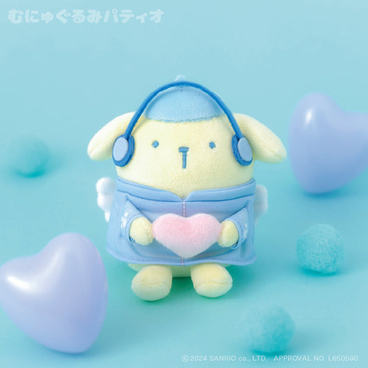 Sanrio | Pom Purin Plush Keychain Mascot Holder 10Cm (Angel Jersey)