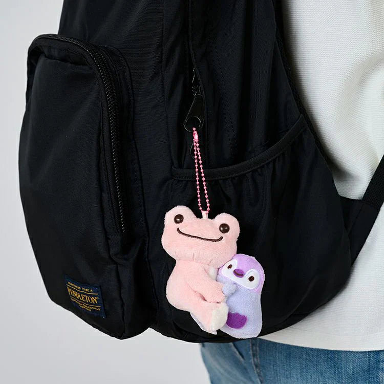 Pickles the Frog | Plush Keychain Mascot Holder H9×W10×D9cm (Sea Friends Penguin)