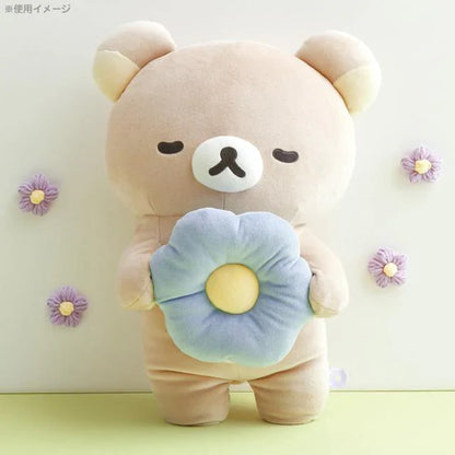 San-X | Korilakkuma Die-cut Cushion Plush Toy Plush Doll 390×270×160mm (Basic Rilakkuma Flower)