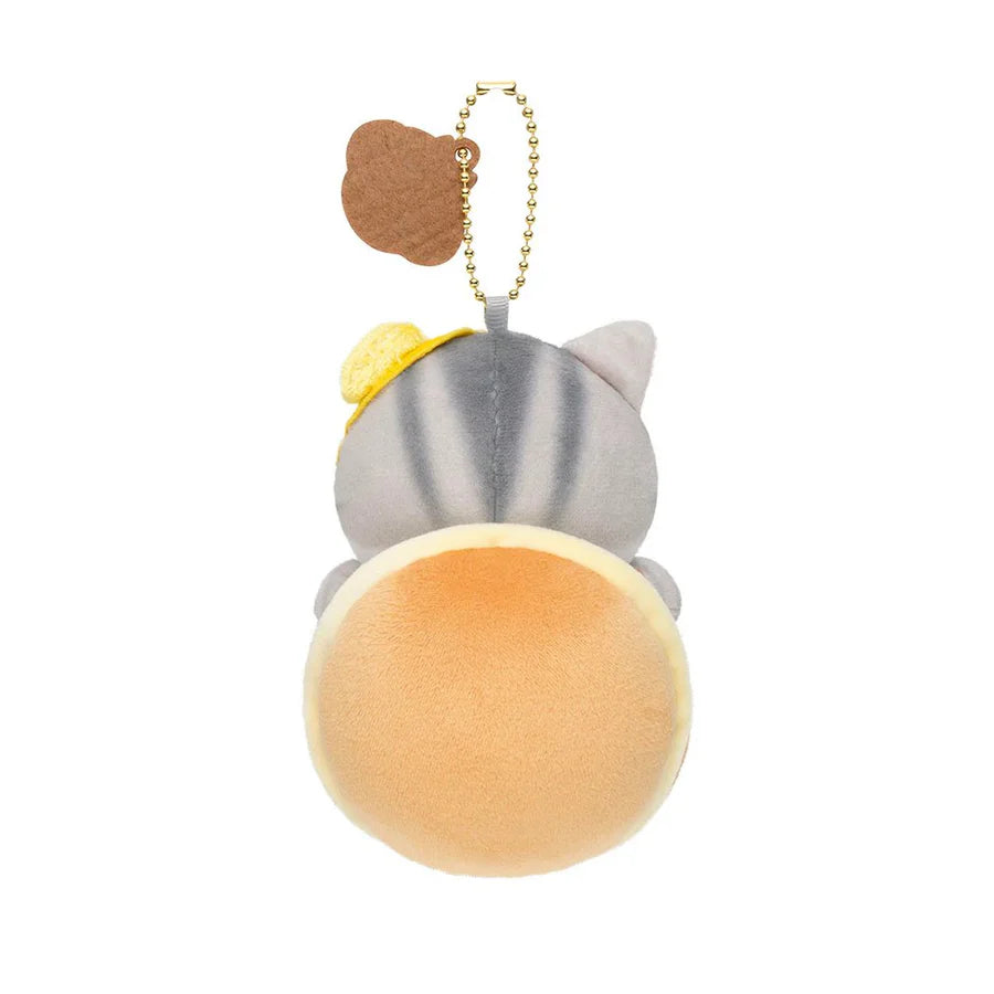 MOFUSAND | Cat Plush Keychain Bag Charm 130×93×100mm (Wagashi Nyan Mascot Dorayaki)