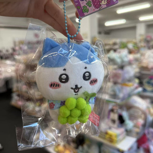 CHIIKAWA | Hachiware Limited Plush Mascot Plush Keychain 10cm (Yamanashi-ken Grape)
