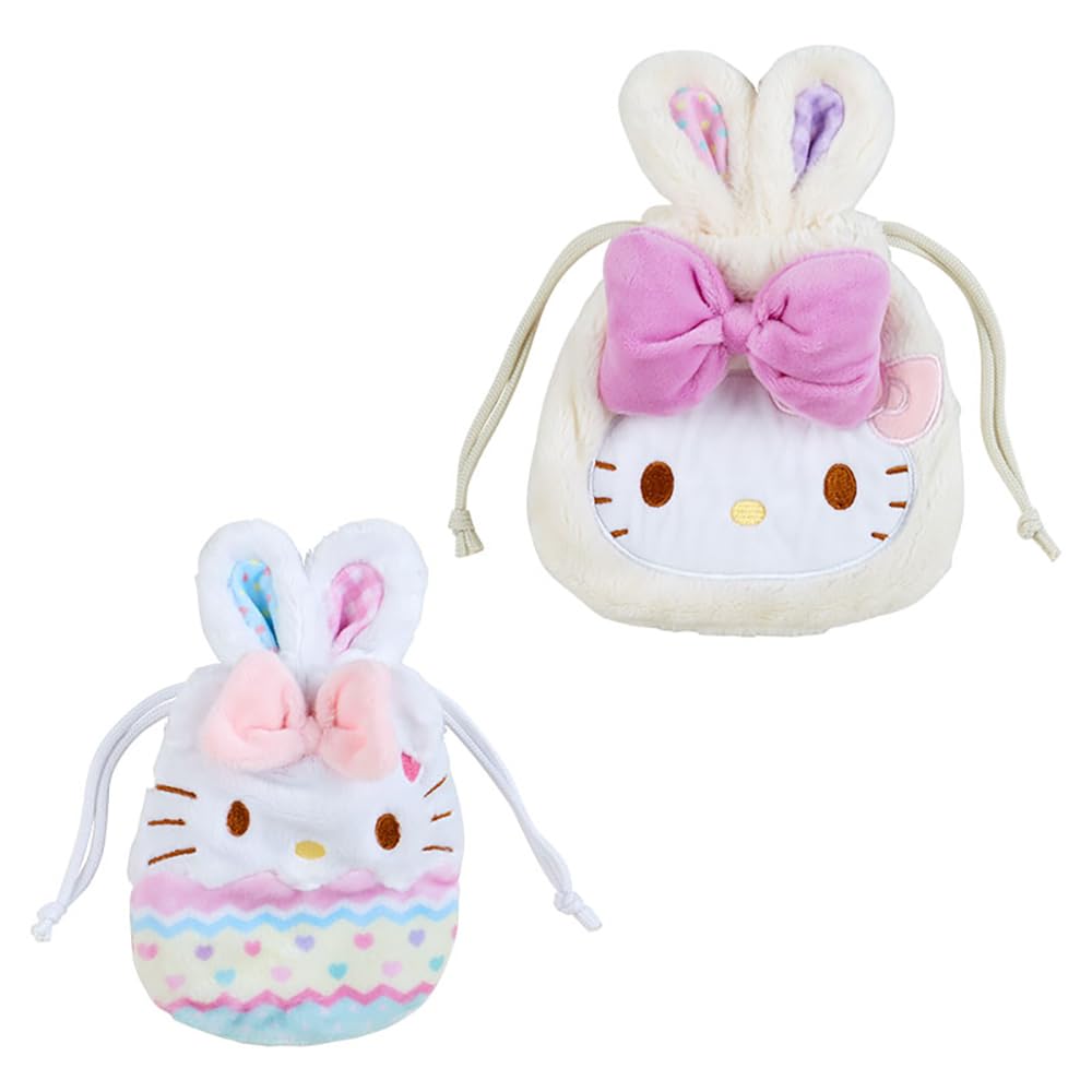 Sanrio | Drawstring Bag 2 Piece Set 日本三丽鸥 兔耳朵 抽绳束口袋套装 两个入 凯蒂猫Hello Kitty