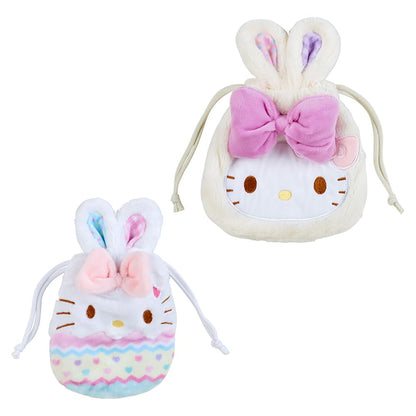 Sanrio | Drawstring Bag 2 Piece Set 日本三丽鸥 兔耳朵 抽绳束口袋套装 两个入 凯蒂猫Hello Kitty