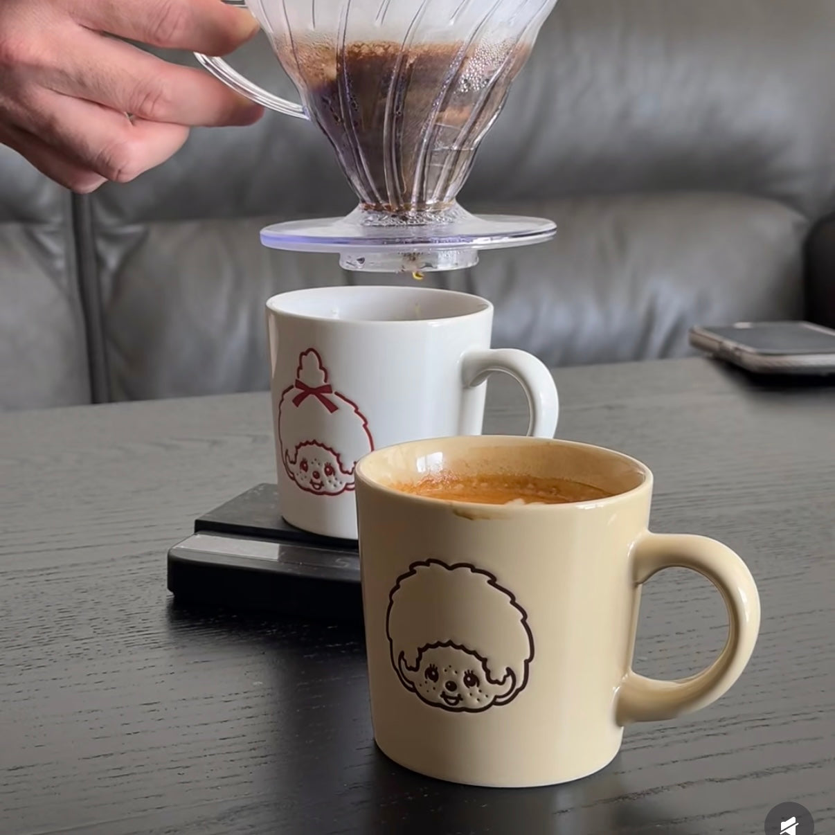 Monchhichi | Porcelain Mug Cup Φ80×75mm (Light Yellow)