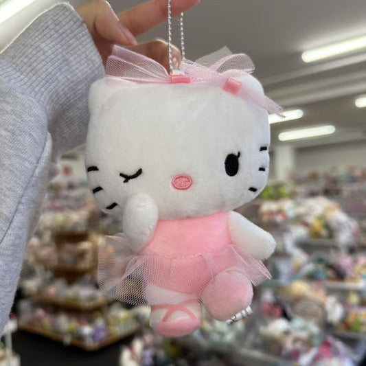 SANRIO x Avail | Hello Kitty 50th Anniversary Mascot Holder Plush Keychain 14 x 12cm (Pink)