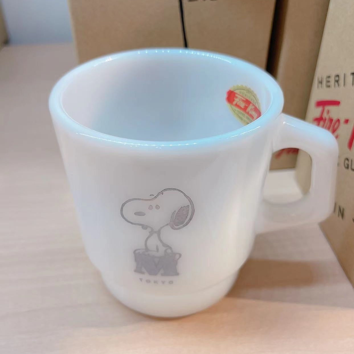Made In Japan Fire King X Snoopy 215Ml Fireking