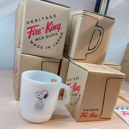Made In Japan Fire King X Snoopy 215Ml Fireking