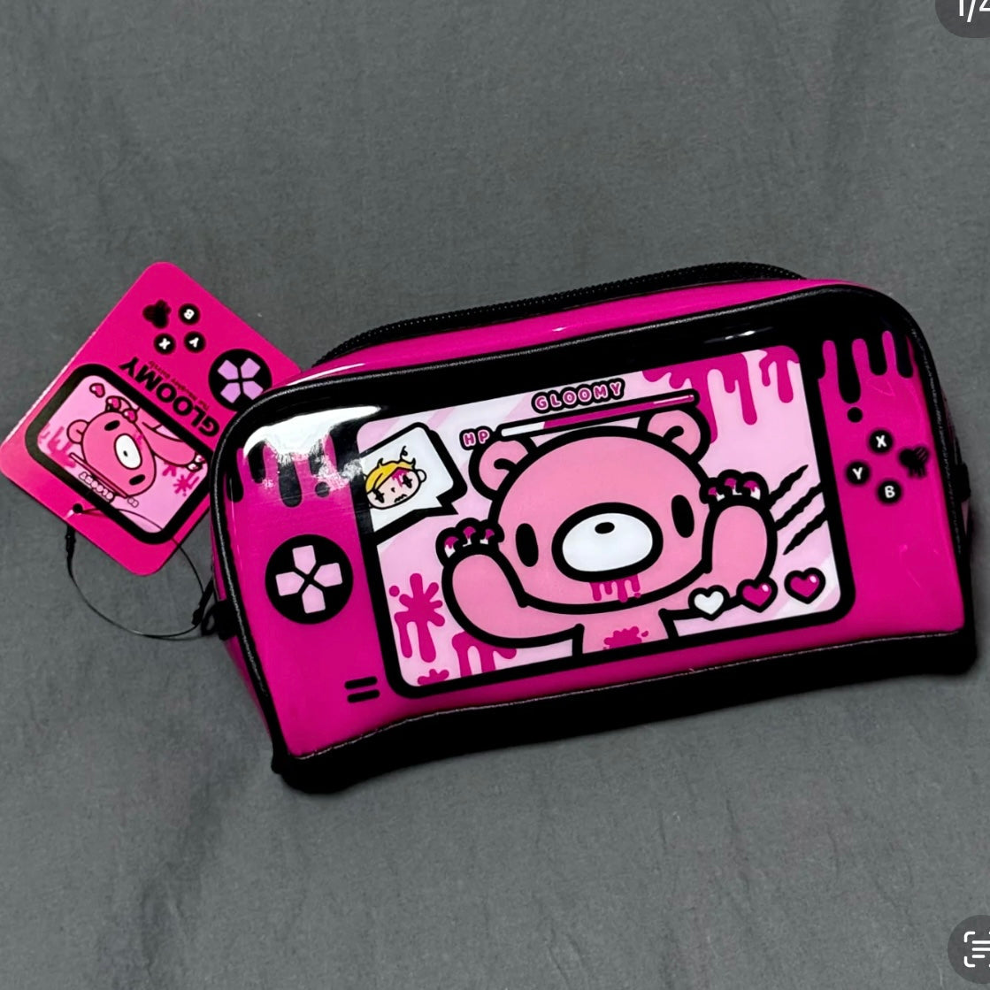 Gloomy Bear | The Naughty Grizzly Square Pouch Zipper Pouch H100×W200×D58mm