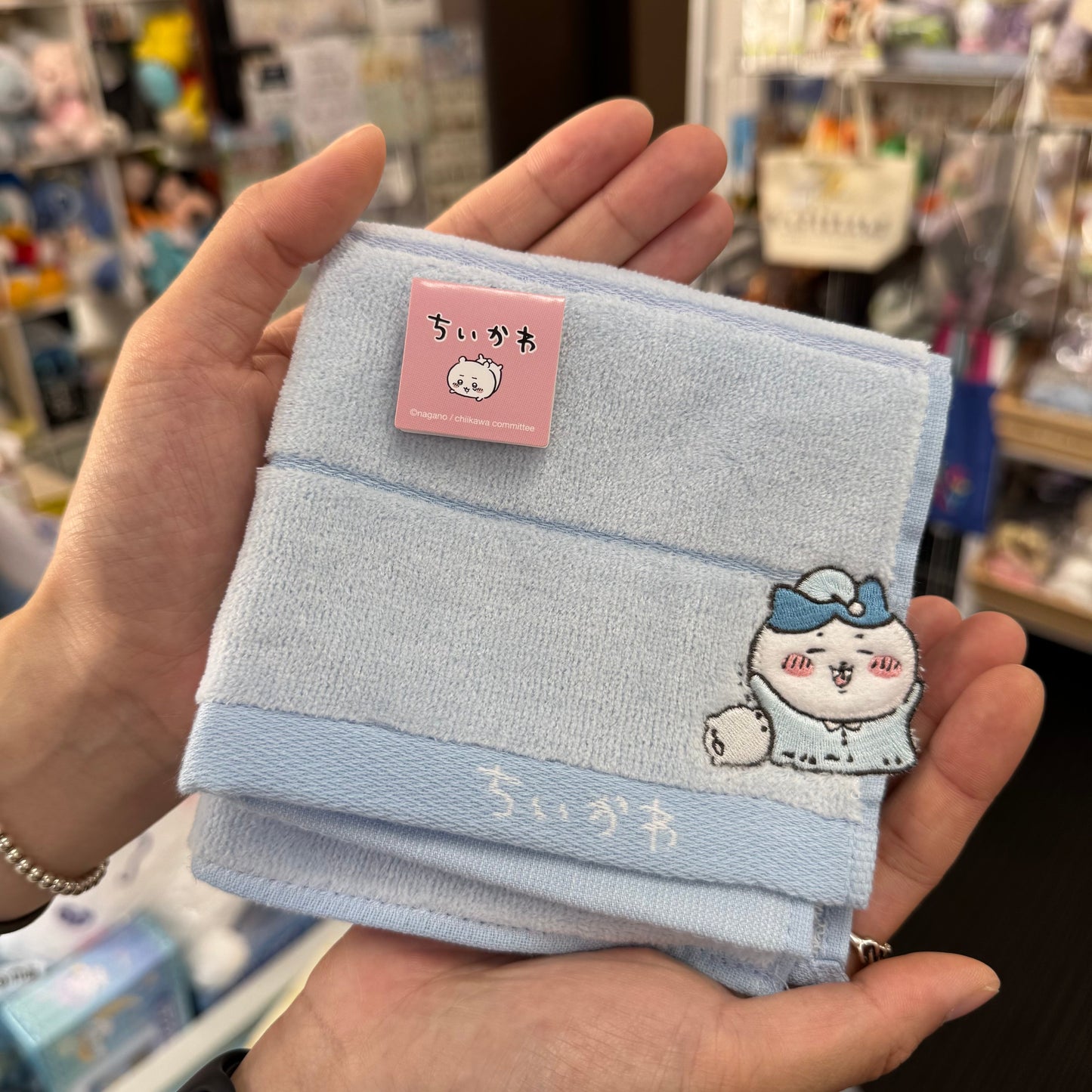 CHIIKAWA | Towel Handkerchief Cotton 100% H250×W250mm (Good Night) Hachiware 小八