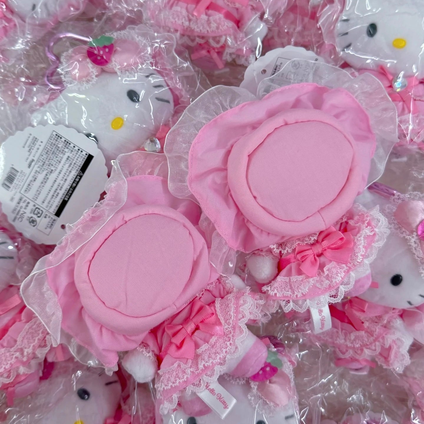 SANRIO | Hello Kitty Lolita Pink Plush Mascot Keychain Bag Charm H120×W85×D65mm Vol.2 (Lovely Frill Ver.)