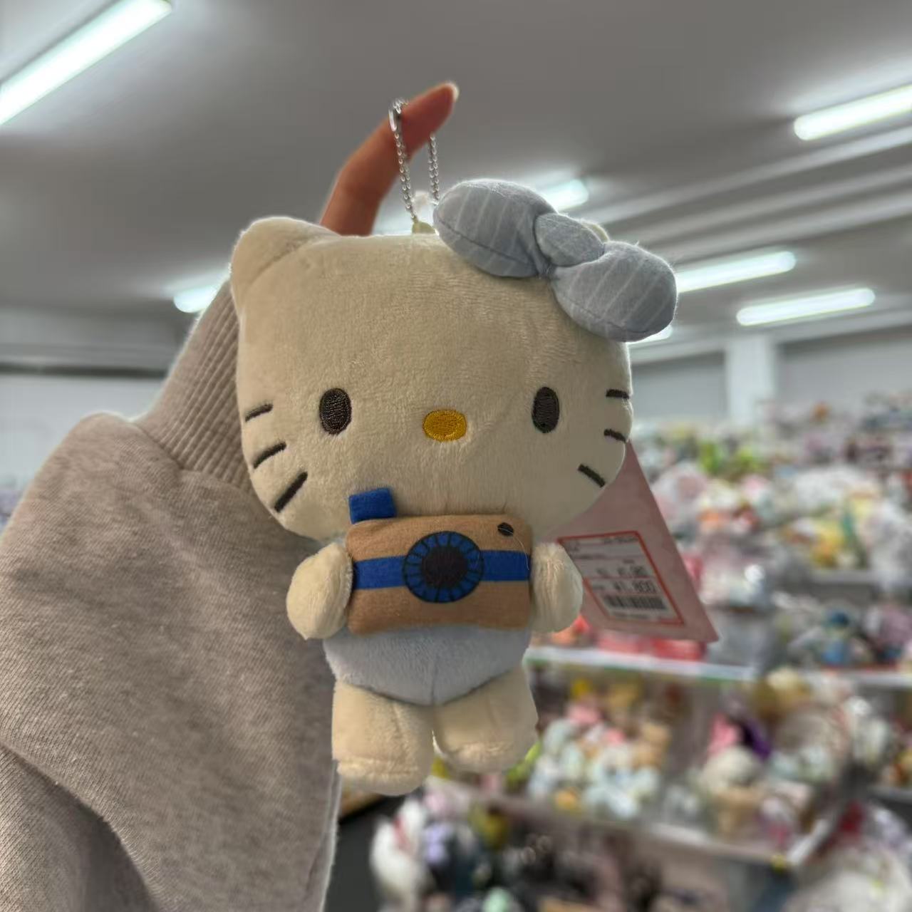 SANRIO x Avail | Hello Kitty 50th Anniversary Mascot Holder Plush Keychain 14 x 12cm (Camera)