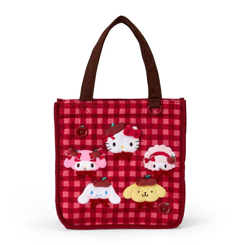 SANRIO | Tote Bag 250×130×240mm (Autumn Apple Gingham Red)