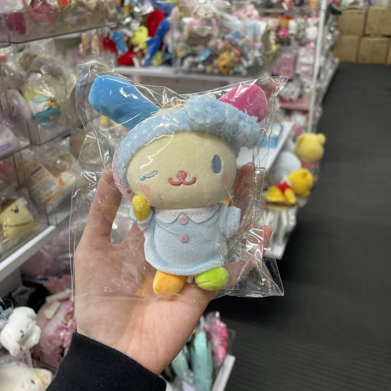 SANRIO | Usahana Mascot Holder Plush Keychain Bag Charm 10cm Approx. (Pyjama Party)