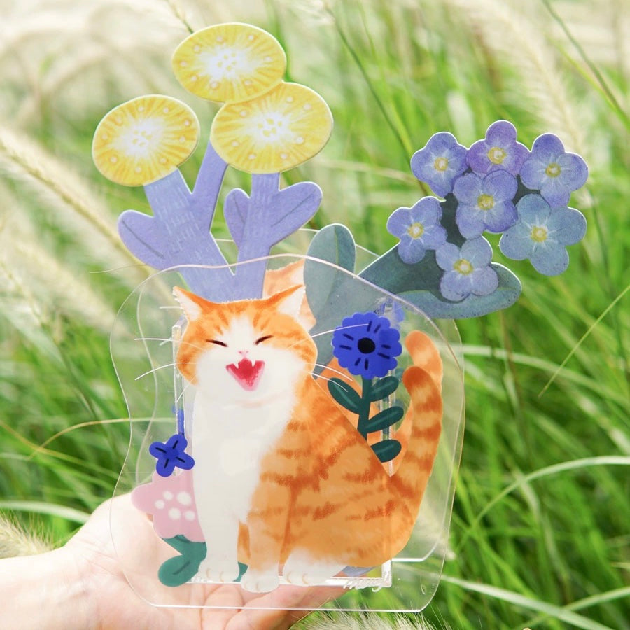 Mewji Cat Acrylic Vase Pen Stand (Og) /