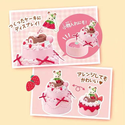 Sylvanian Families | Strawberry Anniversary Whipped Cream Sweets Kit Crepe Decoden