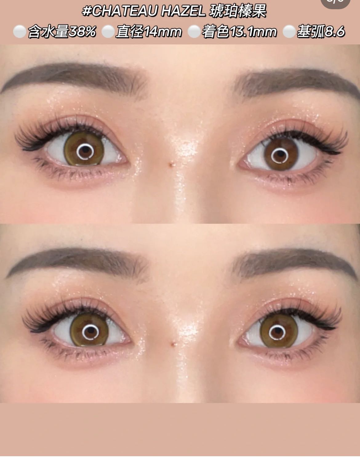 Enviecolor Contacts 1 Day 10 Pieces Chameau Hazel Dia14.0Mm Bc8.6Mm