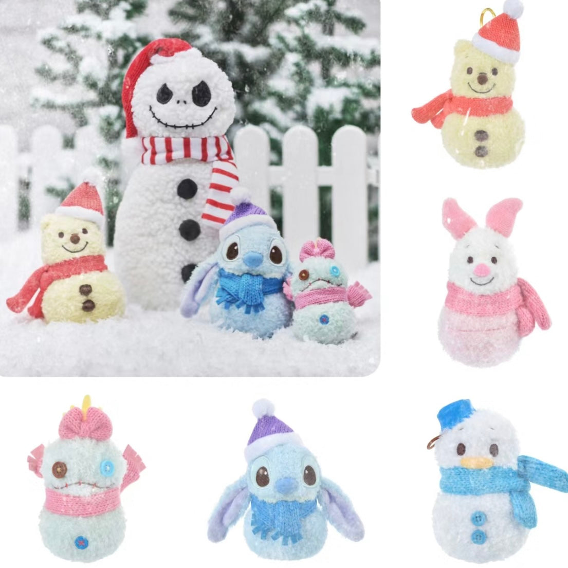 Disney | Stuffed Snow Keychain Snowman Series //