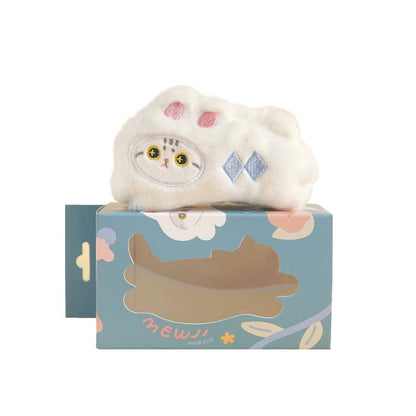 Mewji Fluffy Cat Hair Claw Clip (Wh)