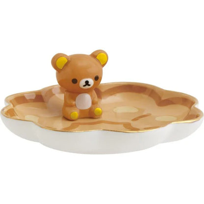 SAN-X | Rilakkuma Ceramic Accessory Tray 40×110×110mm (Mister Donut Standing)