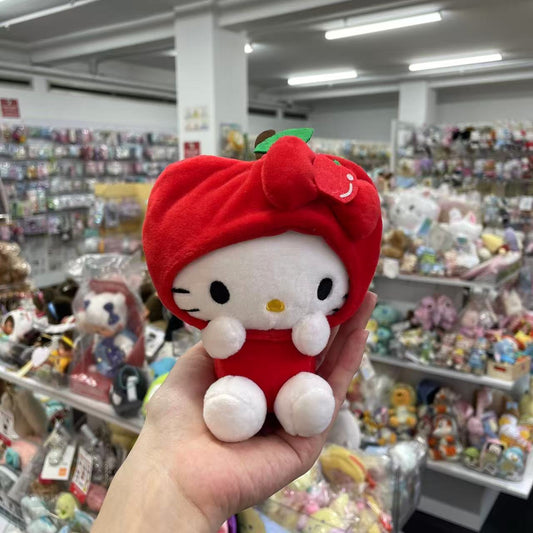 SANRIO x Avail | Hello Kitty 50th Anniversary Mascot Holder Plush Keychain 14 x 12cm (Apple)