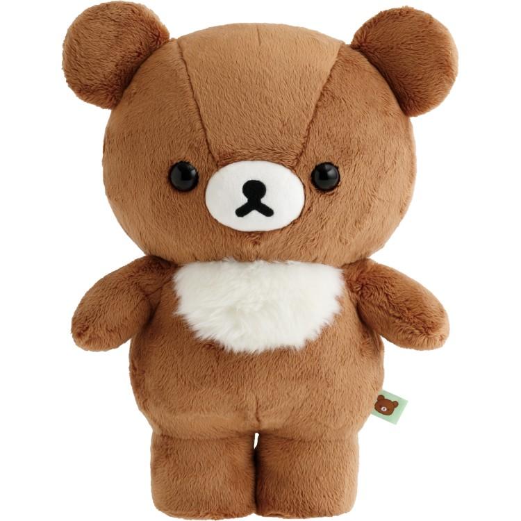 SAN-X | Rilakkuma Chairoikoguma Plush Doll Contains glass pellets 280×235×150mm (Smile Standing)