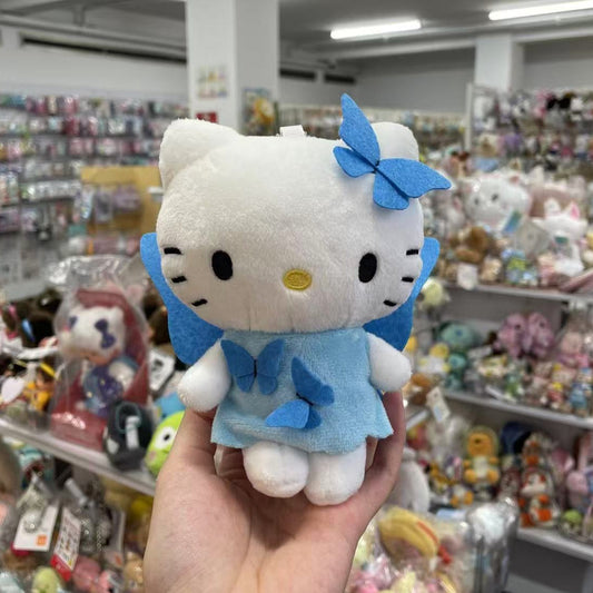 SANRIO x Avail | Hello Kitty 50th Anniversary Mascot Holder Plush Keychain 14 x 12cm (Butterfly)
