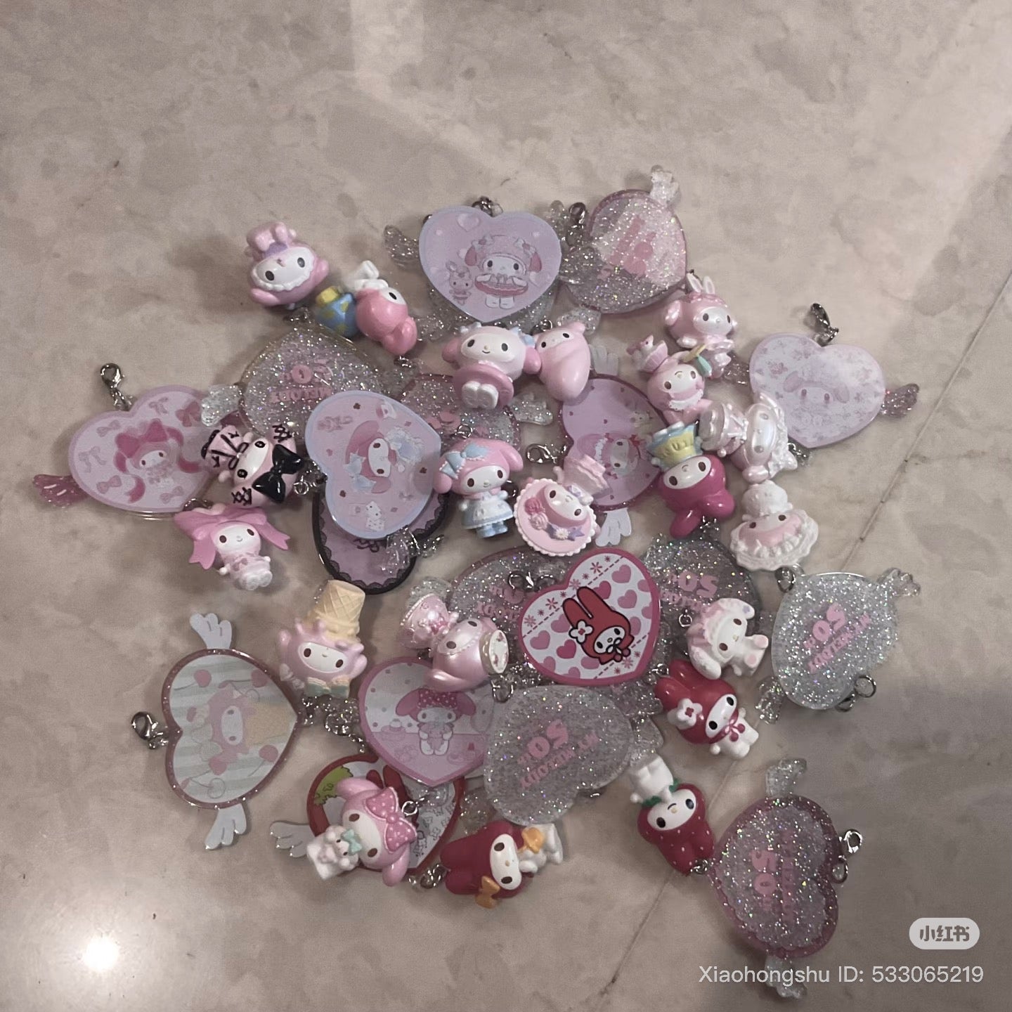 SANRIO｜My Melody Secret Phone Charm Mystery Bag Blind Box B 1pc 6×3×7.5cm (My Melody 50th Anniversary & Kuromi 20th