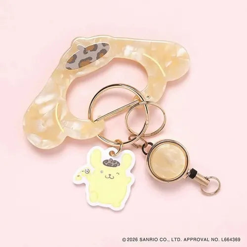 SANRIO | Pompompurin Pom Pom Purin Carabiner with Retractable Reel 35x124x5mm