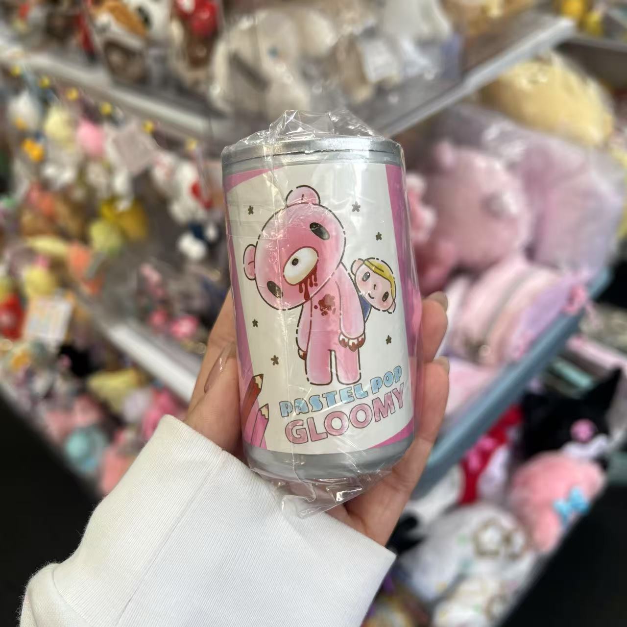 Gloomy Bear | Eco-Bag with Tin-shaped Keychain Pink (25th ANNIVERSARY TOUR)