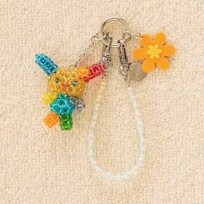 Me% x Sanrio Usahana | Beaded Keychains Bag Charm 14.5cm Approx.