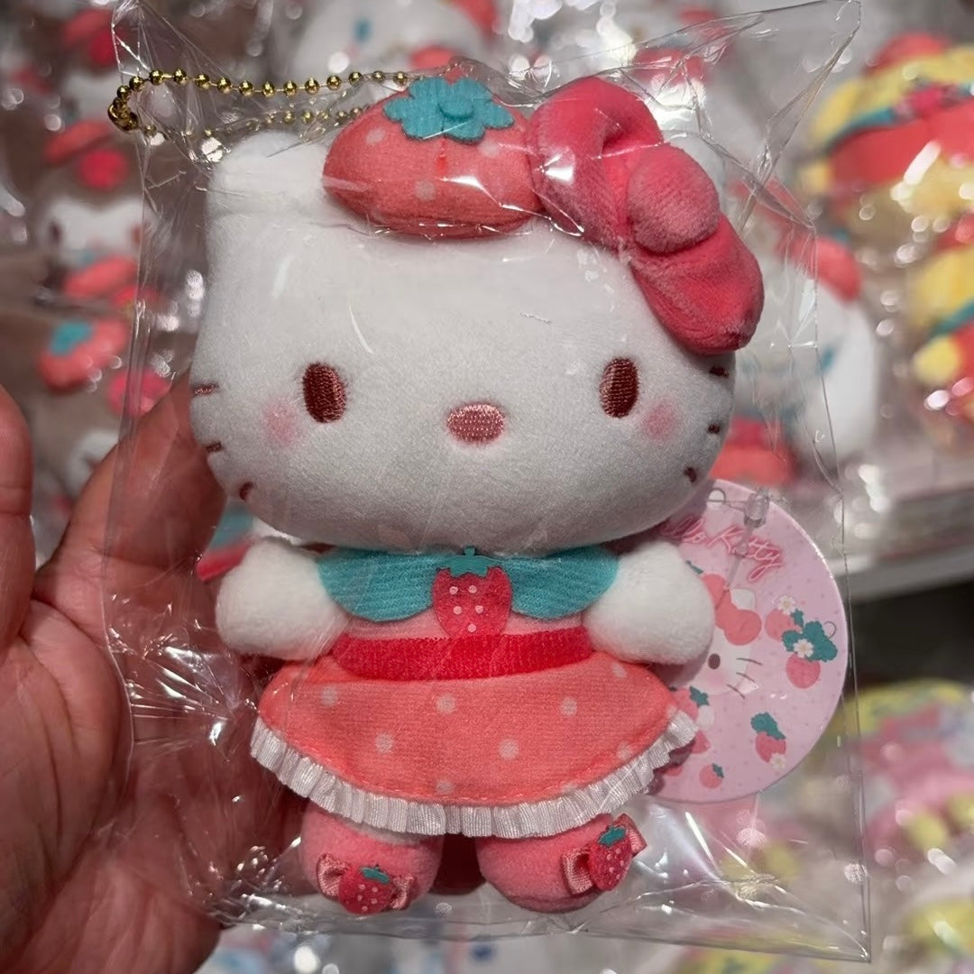 SANRIO | Hello Kitty Mascot Holder Plush Keychain Bag Charm 12cm Approx. (Strawberry Cheek)