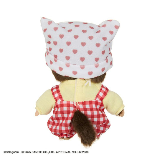Monchhichi x Hello Kitty| Sekiguchi Bebichhichi Plush Toy Doll 15×10×7cm (20th Annoversary)