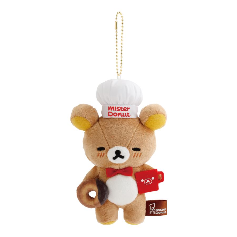 SAN-X | Rilakkuma Plush Keychain Bag Charm Hanging Plush (Mister Donut Store Limited)