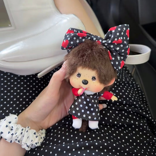 Monchhichi | Polka Dot Mascot  Holder Bag Charm Keychain 130mm Approx. (Big Head)