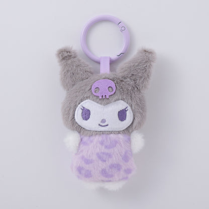 SANRIO | Kuromi Leopard Print Heart Fluffy Chibi Friends Mini Mascot 70mm Approx.