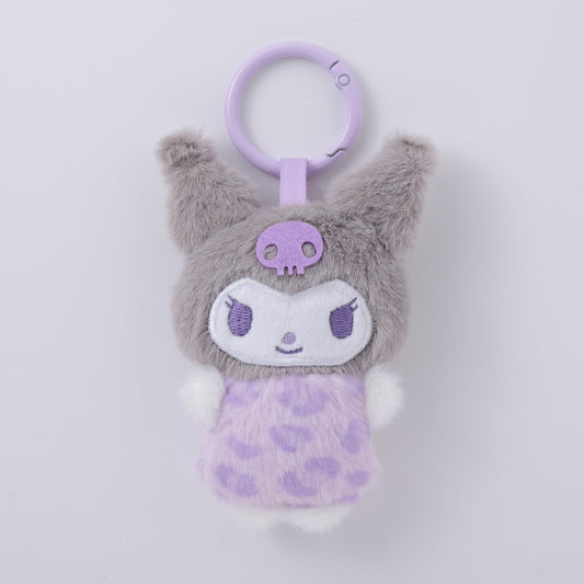 SANRIO | Kuromi Leopard Print Heart Fluffy Chibi Friends Mini Mascot 70mm Approx.