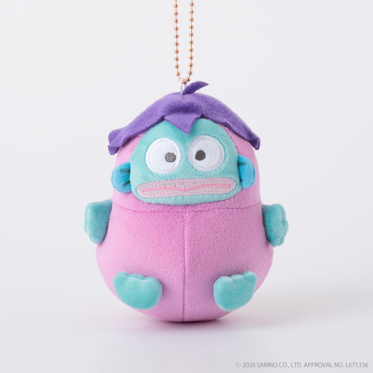 SANRIO | Hangyodon Freshly Harvested Farm Squishy Mascot Keychain Bag Charm 120mm Approx. (Eggplant)