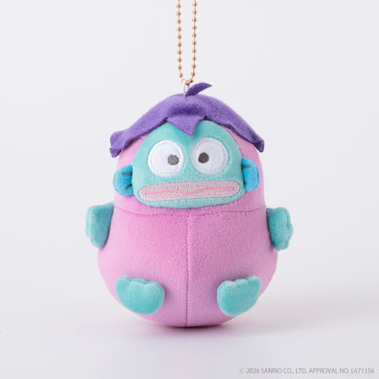 SANRIO | Hangyodon Freshly Harvested Farm Squishy Mascot Keychain Bag Charm 120mm Approx. (Eggplant)