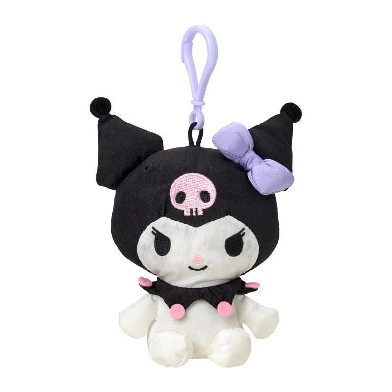 SANRIO | Kuromi Mascot Holder Plush Keychain 10cm x 9cm x 12cm (Fluffy Kids/Fuwasha Kids)