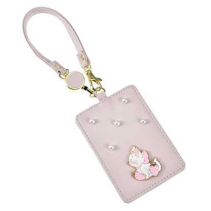 DISNEY | The Aristocats Marie Cat Pass Case with Reel H10.5×W7.2×D1cm (STRAWBERRY COLLECTION)