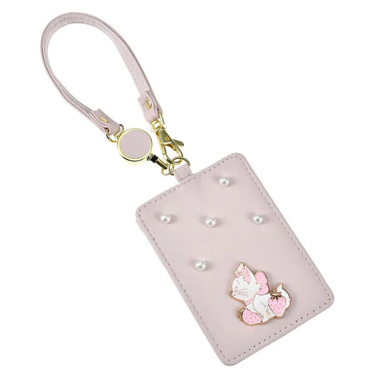 DISNEY | The Aristocats Marie Cat Pass Case with Reel H10.5×W7.2×D1cm (STRAWBERRY COLLECTION)