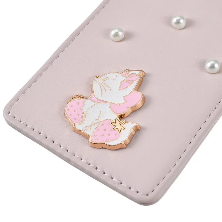 DISNEY | The Aristocats Marie Cat Pass Case with Reel H10.5×W7.2×D1cm (STRAWBERRY COLLECTION)