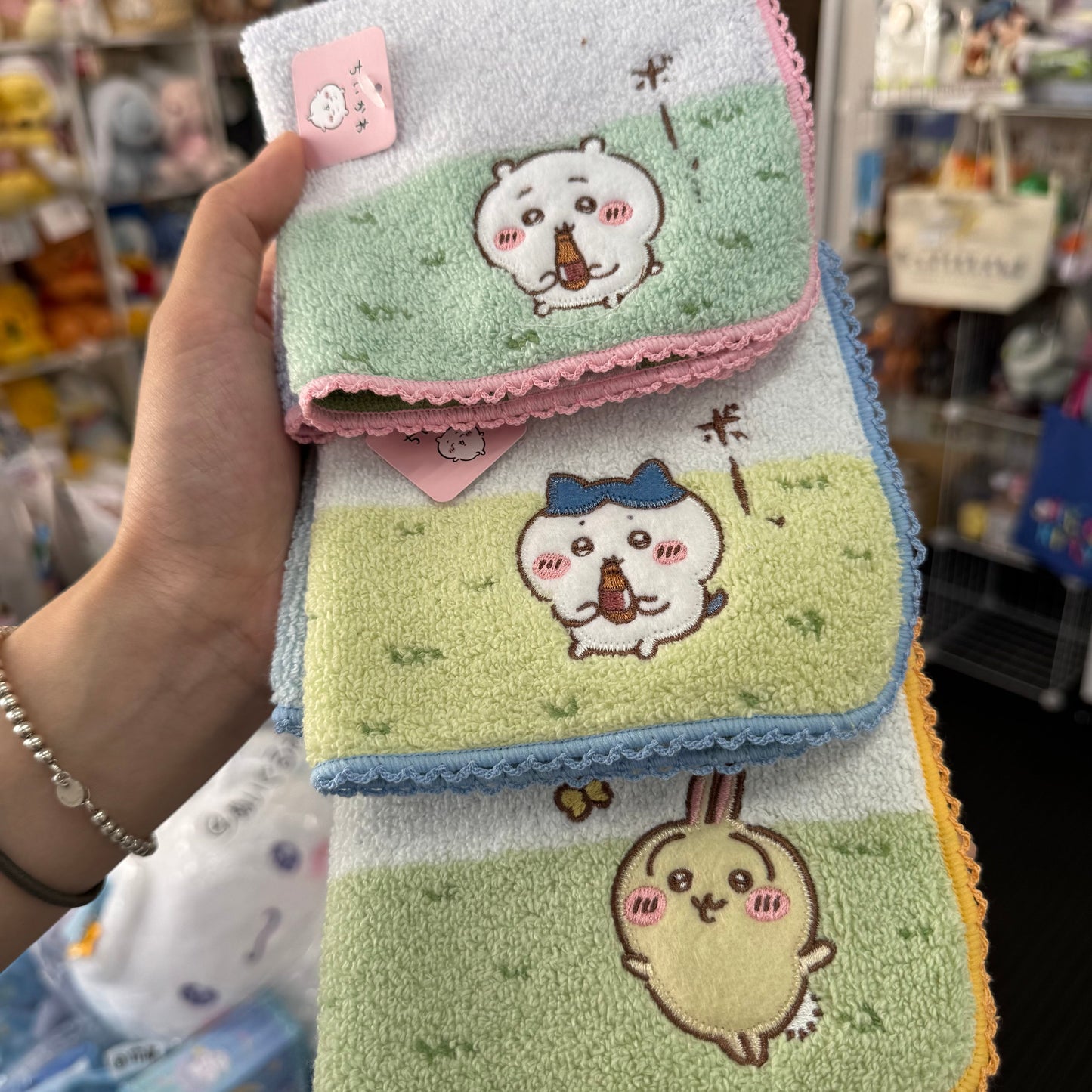 CHIIKAWA | Towel Handkerchief Cotton 100% H250×W250mm (Gentle Breeze)