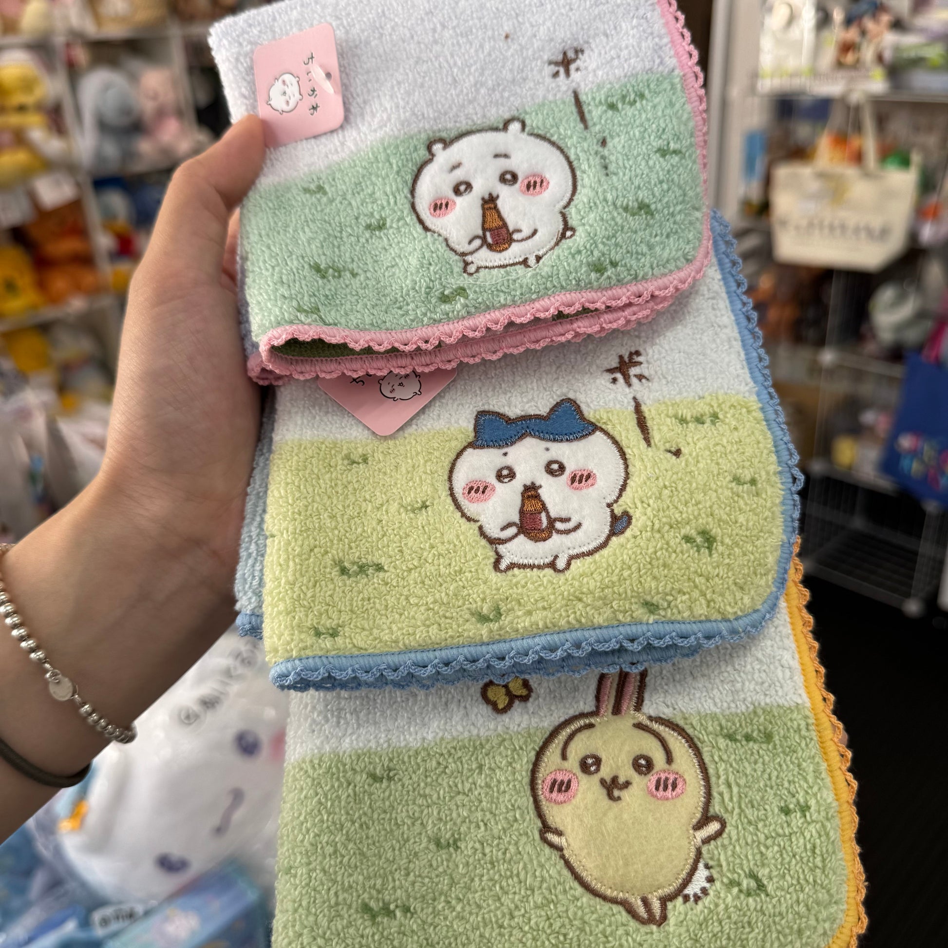 CHIIKAWA | Towel Handkerchief Cotton 100% H250×W250mm (Gentle Breeze)