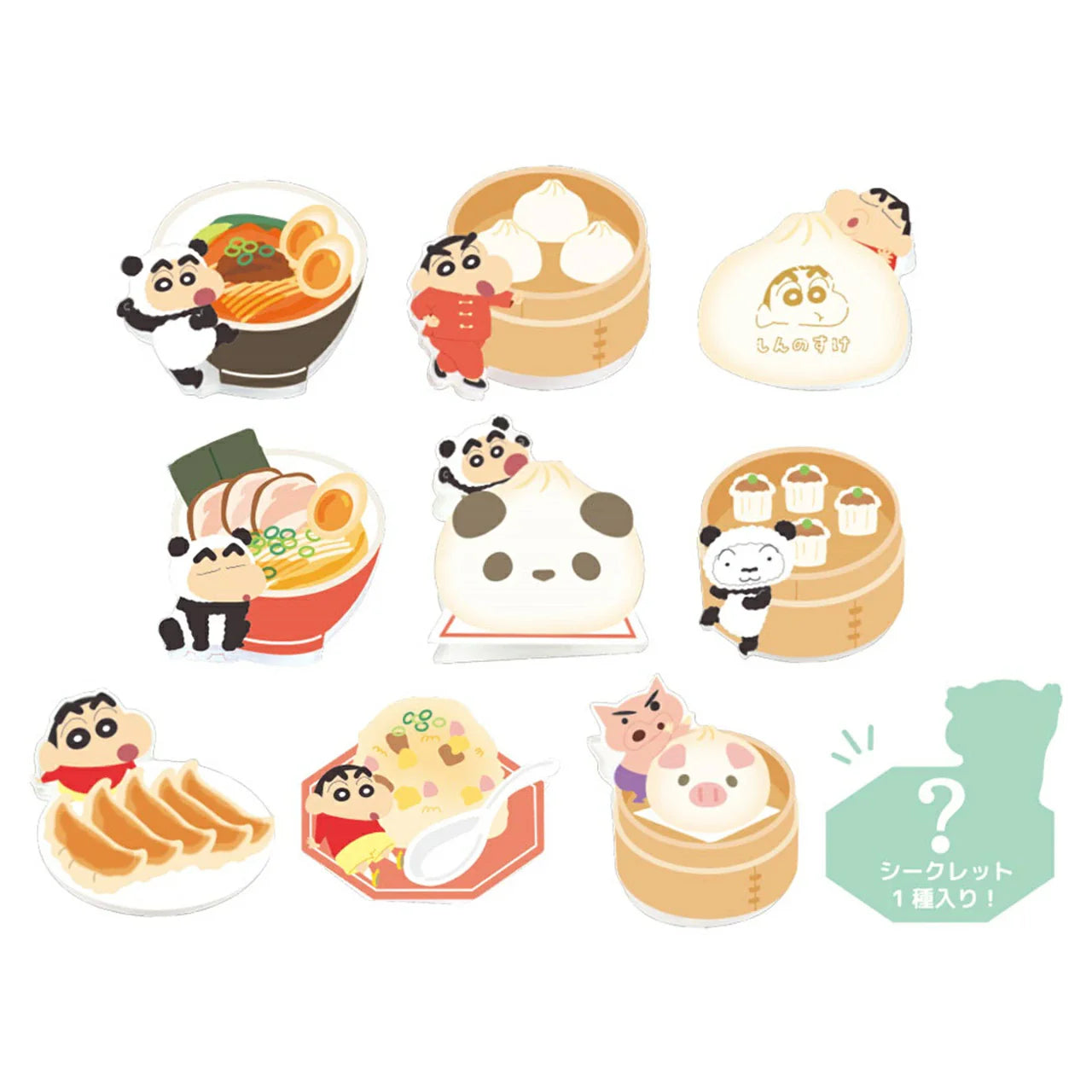 Crayon Shin-Chan | Secret Acrylic Clips Blind Box 38 x 38 x 20 mm (Chinese Food Series)