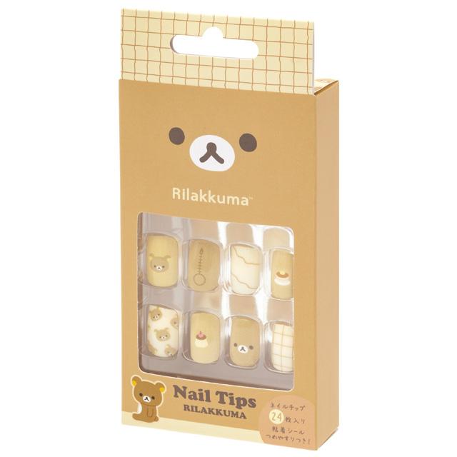SAN-X | Rilakkuma Makeup Nail Tips 135×65×20mm (24 sheets)